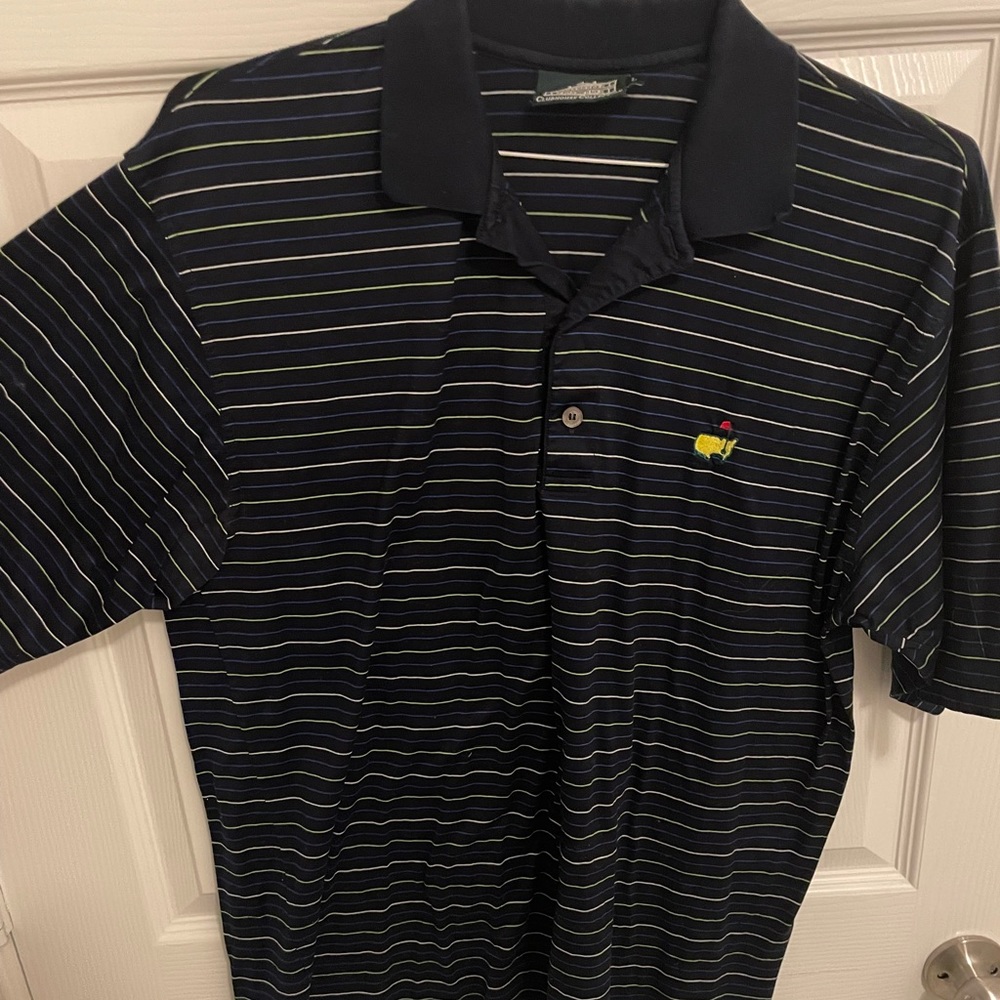 Master’s Clubhouse Edition Polo - large - dark navy with stripes